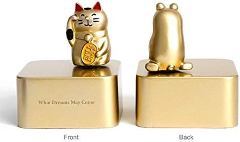 Myingbin Golden Lucky Cat Boxes Commical סגסוגת קופסת מוזיקה מסתובבת מנגינה של טירה בשמיים שולחן השולחן, טירה בשמיים