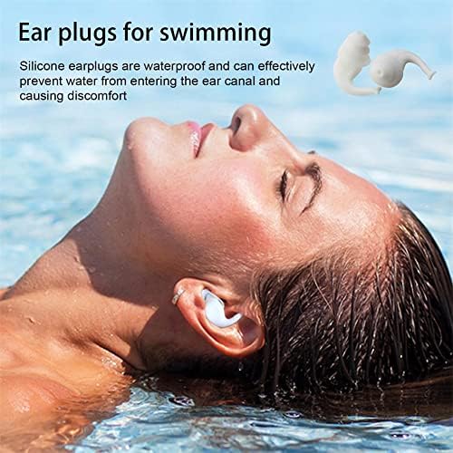 רעש סיליקון אטמי אוזניים אטומים למים תקעים לאוזן שחייה למים לצלילה שינה מגן נוח טבעי גלישת אוזניים שחייה