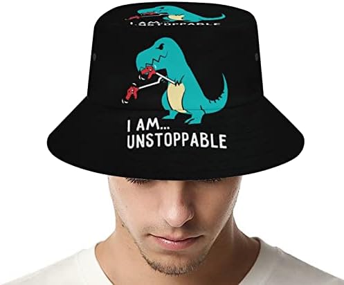 אני לא ניתן לעצירה כובעי דלי T-Rex כובע דייג מודפס כובע שמש כובע חיצוני ליוניסקס