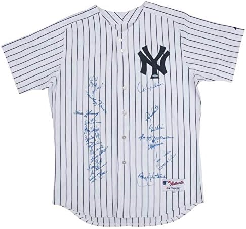1978 New York Yankees Series Champs Team חתמה על ג'רזי עם שטיינר COA - חתימה על גופיות MLB