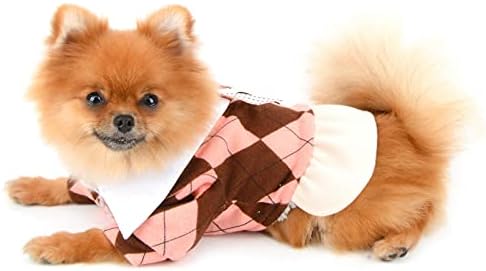 Smalllee_lucky_store חצאית שמלת סוודר ארגייל מחמד לחתול כלב קטן נערת רטרו רטרו משובצת סריגים אאוטפיטים של בית ספר