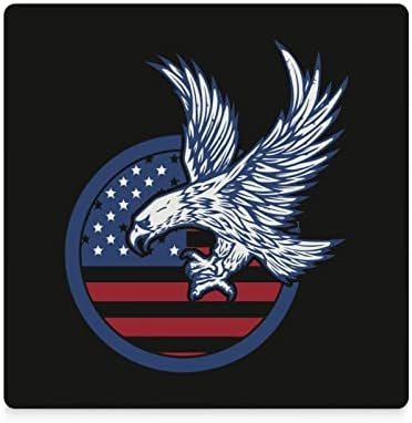נשר על דגל אמריקה יום עצמאות יום עצמאות חופי קרמיקה קרמיקה סופגת שולחן סופג מחצלת אופנתית אופנתית עם בסיס פקק 6 יחידות
