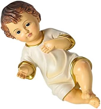 Zerodeko ישו תפאורה לתינוק שרף תינוק ישו קישוט פסלון, ישוע פסל תינוק קישוט