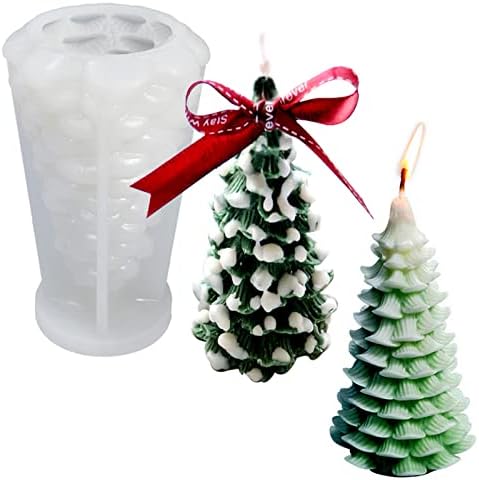 עובש נרות עץ חג המולד של Zqysing, תלת עץ אורן 3D עץ סיליקון לעץ סיליקון לאפוקסי שרף סבון סבון בית קישוט מתנה