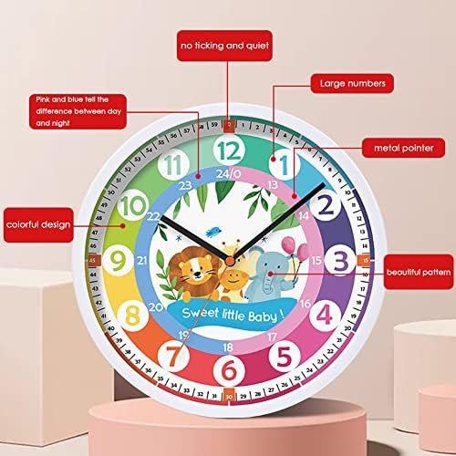 עיצוב לילדים לעיצוב חדר משחקים שעון ילדים שעון קיר קטן שעון אנלוגי לילדים שעון לומד לילדים שעון קיר שעון כיתה שעון לימוד שעון