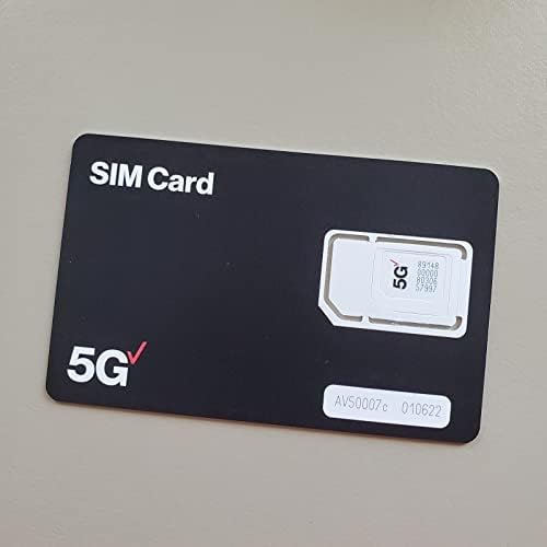 Verizon Wireless 5G & 4G LTE SIM כרטיס משולש חתוך את כל 3 הגדלים, גדלים ננו/מיקרו/סטנדרטיים שלמים עם צרור