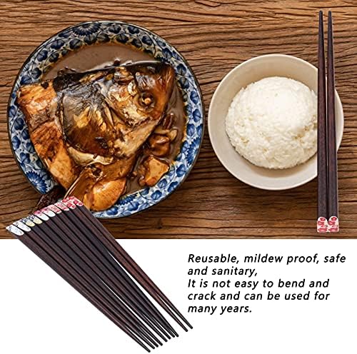 מקלות אכילה,מקלות אכילה לשימוש חוזר יפני קוריאני סגנון מקלות אכילה לבישול, מדיח כלים בטוח,החלקה קוצצים מקלות סט בישול