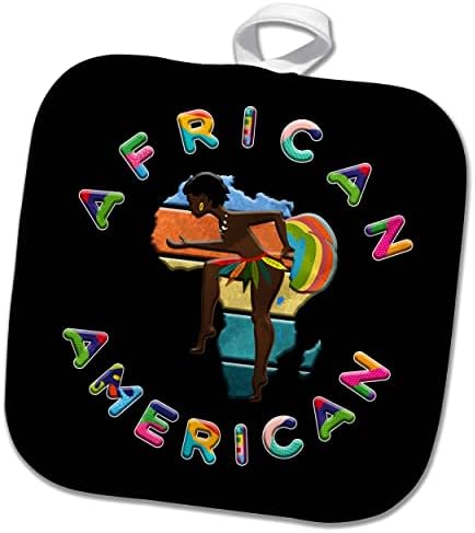 3drose אפריקה - אפריקאים אמריקאים על שחור. מתנה פטריוטית של שורשים אפריקאים - פוטלים