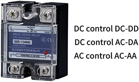 Metint 10a ~ 100a כיסוי מפלסטיק מכסה מצב מוצק ממסר DA DD AA שלב יחיד DC בקרה AC 220V ממסר לממסר 3-32VDC SSR-10DA