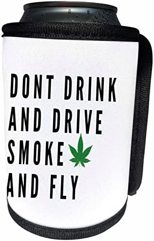תמונת 3 של המילים לא שותה ונהיגה עשן וזבוב - יכול לעטוף בקבוקים קירור יותר