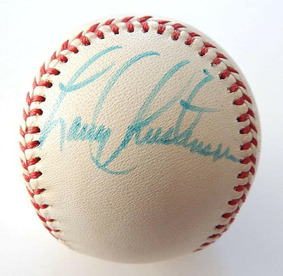 לארי כריסטנסון חתום בבייסבול חתימה אוטומטית - כדורי בייסבול חתימה