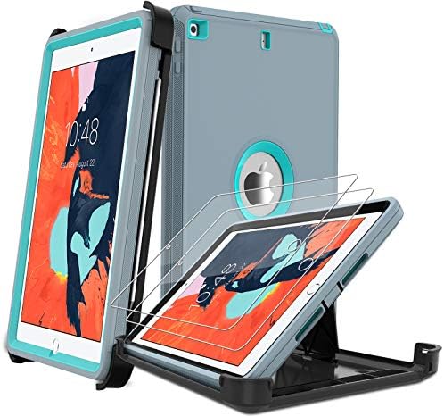 Onola תואם למקרה של אייפד דור 8, IPAD מקרה 8 דור 8 עם מגן מסך HD, כיסוי 3 שכבות הגנה עמידה ל- iPad 8/7 Gen
