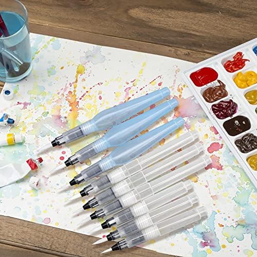 '' N/A '' 9 יחידות עט מברשת צבע מים לצביעת צבעי מים, מברשת צביעת מים עטים לעפרונות צבעוניים מסיס