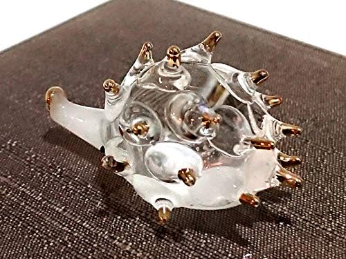 סנסוקג'אי קיפוד/פסלונים מיניאטוריים פורבינטוריים בעלי חיים בעלי ידיות מזכוכית מפוצצת זכוכית זהב קישור מתנה