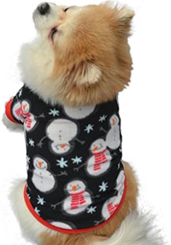 Mikey Store לחג המולד של חיות מחמד גור שלג שלג סוודר חמים בגדים רקומים בדרגה גבוהה
