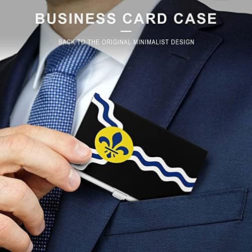 סנט לואיס עיר דגל עסקים מזהה כרטיס מחזיק סילם מקרה מקצועי מתכת שם כרטיס ארגונית כיס