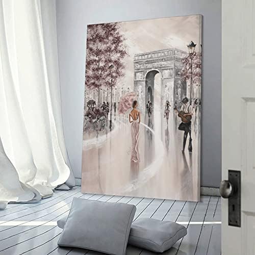 אישה אלגנטית של רוקאטו בפריס אמנות וינטג 'ציור פוסטר בד צביעת קיר פוסטר לאמנות לחדר שינה עיצוב סלון 12x18 אינץ' בסגנון מסגרת