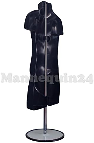 5 חבילות פלג גוף עליון של בובה שחור, שמלה יוצרת גוף גב חלול, עם עמדת מתכת לחלק עליון או תלויים בגודל 5T-7