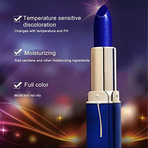 פסוקיט קסם כחול שפתון / קסום מהיר להחיל צבע שינוי עמיד למים שפתון / כחול שינוי לתוך ורוד טמפרטורת שפתיים כתם / שפתיים