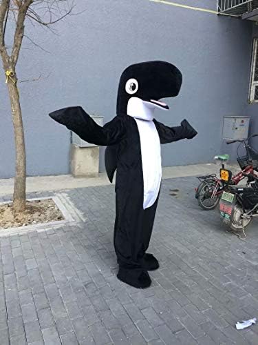 כריש שחור דולפין תלבושות מצוירת קומם קומם עם מסכה למסיבת קוספליי למבוגרים ליל כל הקדושים