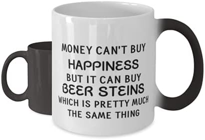 ספל בירה מצחיק שטיין, כסף לא יכול לקנות אושר אבל זה יכול לקנות סטיני בירה, לבירה סטיין חובב צבע מחליף ספל