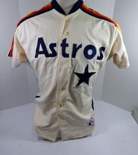 1989 יוסטון אסטרוס מארק פורטוגל 51 משחק משמש ג'רזי קרם 42 DP35497 - משחק משומש גופיות MLB