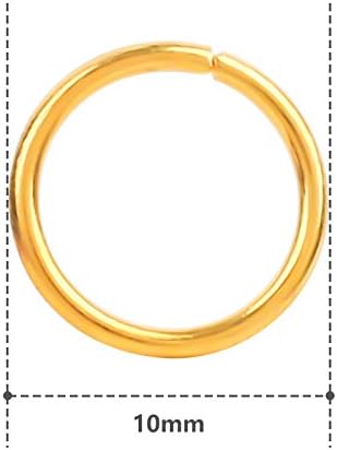 100 חתיכות 10 ממ פתוח קפיצת טבעת מתכת פיצול טבעות עבור תכשיטי ומלאכות ביצוע פעמוני רוח תלבושות קישוטים