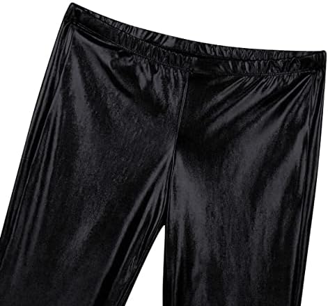 גברים עצומים של שנות ה -60 שנות ה -70 רטרו וינטג ' מכנסיים תחתונים מכנסיים למתוח מתכתי מכנסיים ארוכים