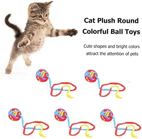 חבל חתול כדור צעצוע חתלתול לחתלתול טוחנה לחתלת נשיכה חתלתול חתלתול משחק אימונים עם מוצר אינטראקטיבי של 40 סמ זנב חיית