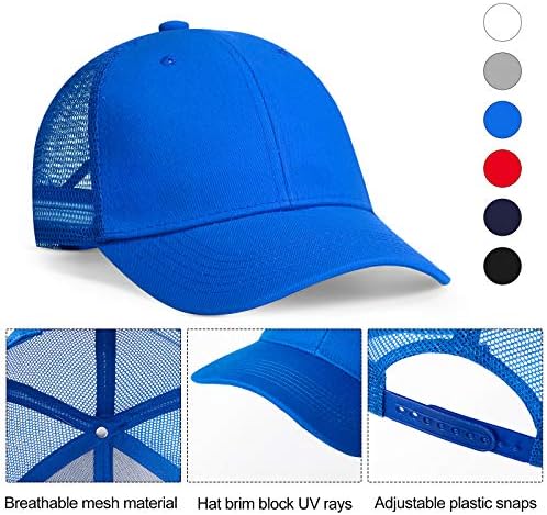 6 חתיכות יוניסקס בייסבול כובע רשת חזרה בייסבול שמש כובע רשת בייסבול כובע רשת נהג משאית כובע מתכוונן רשת הצמד כובעי