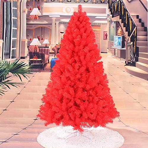 TOPYL 6ft עץ חג המולד לא מלא מלאכותי פרימיום צייר צירים עץ מלא עם עמדת מתכת מתקפלת, PVC להבה ידידותית לסביבה מעכבי חג מעכב