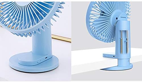 Qwezxc Clip Clip Fan Fan Fan, מאוורר שולחן עבודה של Office, Dormatory מיני מאוורר שקט נייד, כחול בהיר
