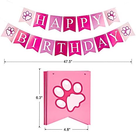 ניאו לונים כלב יום הולדת בנדנה סט, חמוד כלב עניבת פרפר צעיף כתר כובע יום הולדת שמח באנר לכלבים יום הולדת ספקי צד קישוטי