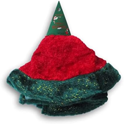 אדום בהיר עם בטנה ירוקה כהה חצאית עץ חג המולד של שניל - 18 אינץ '