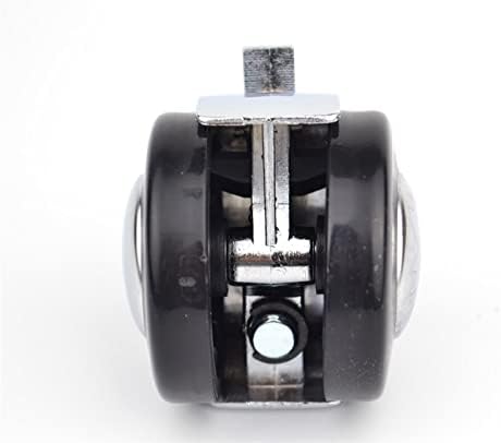 סוין גלגלית שקטה 2 אינץ 'M10X14 ממ גלגלי ריהוט גלגלים סגסוגת סגסוגת גלגלות שולחן עגול 2 יחידות