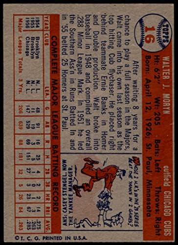 1957 Topps 16 Walt Moryn Chicago Cubs VG Cubs