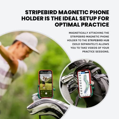 Stripebird - מחזיק טלפון מגנטי מקורי של גולף - לגולף עם טלפונים - הר סמארטפון רזה - חנות ומכשיר גישה בזמן שאתה גולף - אולטרה