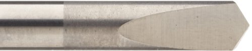 שיקגו Latrobe 780 סיבוב מקדח ספייד קרביד מוצק, גימור לא מצופה, שוק עגול, 118 מעלות נקודה קונבנציונאלית, 1/16 גודל