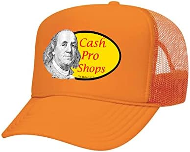 Cash Pro Shops Trucker Hat Hat Cap - Premium Low Crown - גודל אחד מתאים לסגירת Snapback - נהדר לציד ודיג