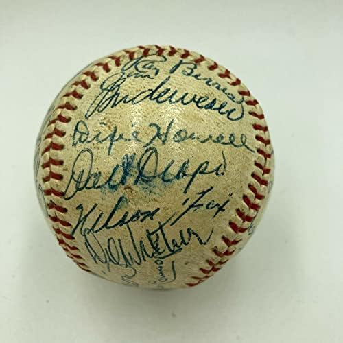 1957 קבוצת שיקגו ווייט סוקס חתם על בייסבול עם חתימה עם נלי פוקס - כדורי חתימה