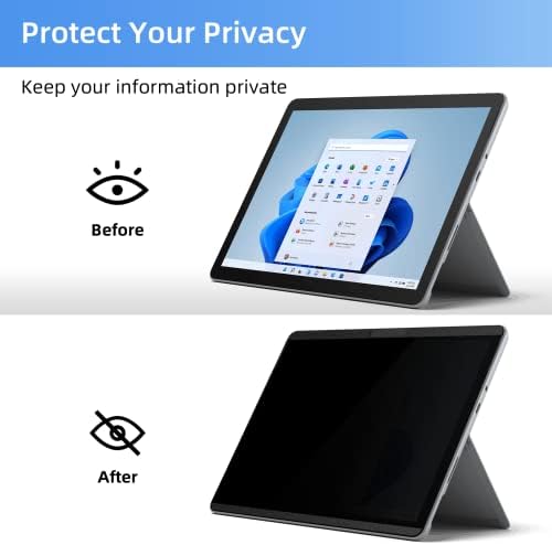 מסך פרטיות מגנטית MAMOL למשטח 13 אינץ 'PRO 9/8/X, מסנן אור כחול נשלף אנטי נשלף, מגן מסך אנטי-ספוי עבור Microsoft Surface Pro