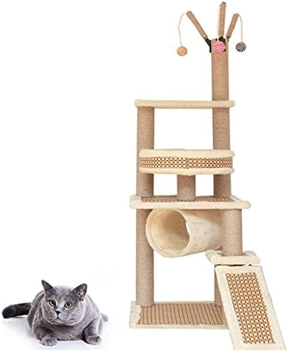 חתול עץ גרוד חתול מגדל חתול עץ חתול צעצוע נמר חתול טיפוס מסגרת חתול טיפוס מדףגדול חתול קפיצות פלטפורמה חתול טיפוס