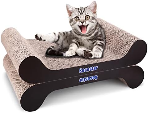 מיטת ספה גדולה במיוחד לגרדן חתולים 27.6 על 11 אינץ ' - קרטון מגרד חתולים, מגרדי חתולים מנייר ממוחזר לחתולים מקורה-טרקלין