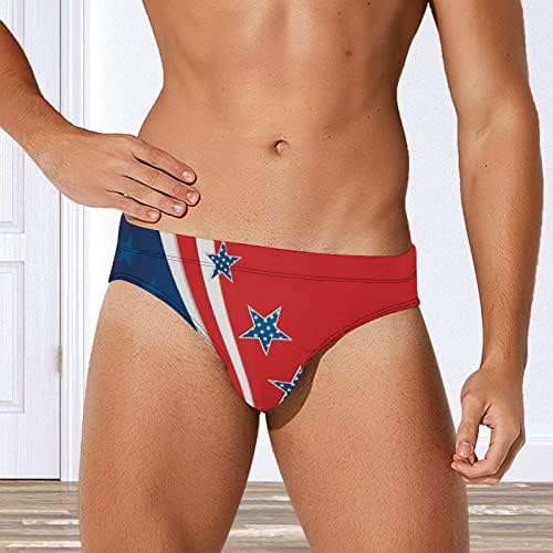 4 ביולי מכנסיים קצרים מגברים מזדמנים דגל אמריקאי דגל מכנסיים קצרים מודפסים ללבוש יומי עם כיסים