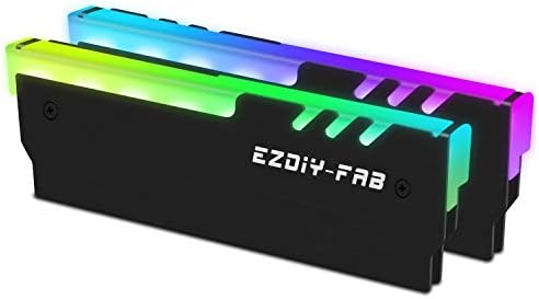 Ezdiy-fab argb ddr זיכרון זיכרון RAM קירור, RGB DDR HEATSINK BLACK-2 חבילה