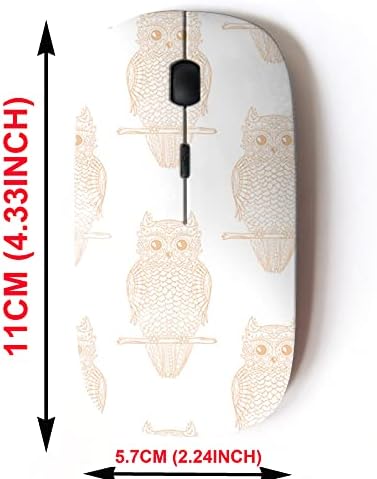 2.4 גרם אלחוטי עכבר עם חמוד דפוס עיצוב עבור כל מחשבים ניידים ומחשבים שולחניים עם ננו מקלט-ינשוף עיצוב זנטנגל