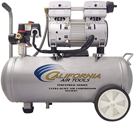 כלי אוויר בקליפורניה 6010LFC 1.0 כס מדחס אוויר תעשייתי שקט ונטול נפט, 6.0 ליטר