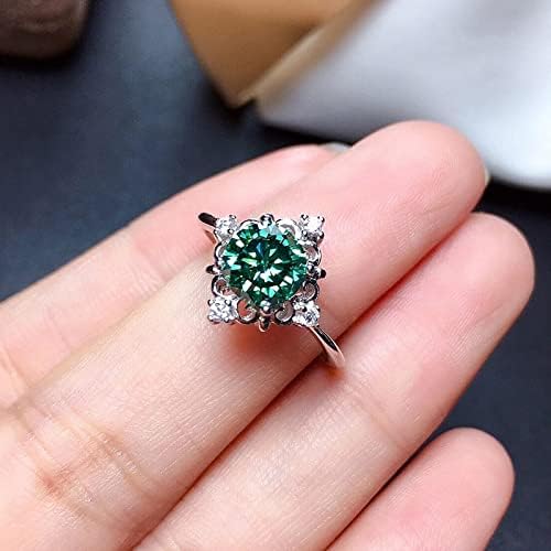 2023 ירוק זירקוניה טבעת פשוט נשים של יהלומי חתונה הצעת טבעת חלול החוצה עיצוב טבעת