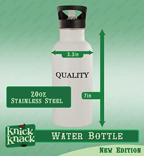 מתנות Knick Knack sinuses - 20oz נירוסטה hashtag בקבוק מים חיצוני, כסף