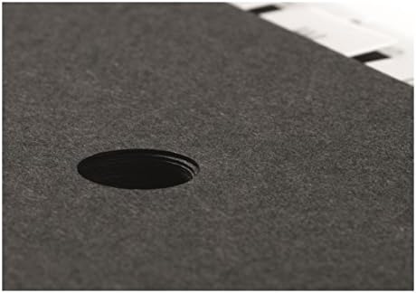 פאניה 24441-04 שולחן קובץ 44 חוצצים שחור קשיח כרטיס גמיש עמוד השדרה שחור 3 חורים כרטיסיות 1-2 + 1-12